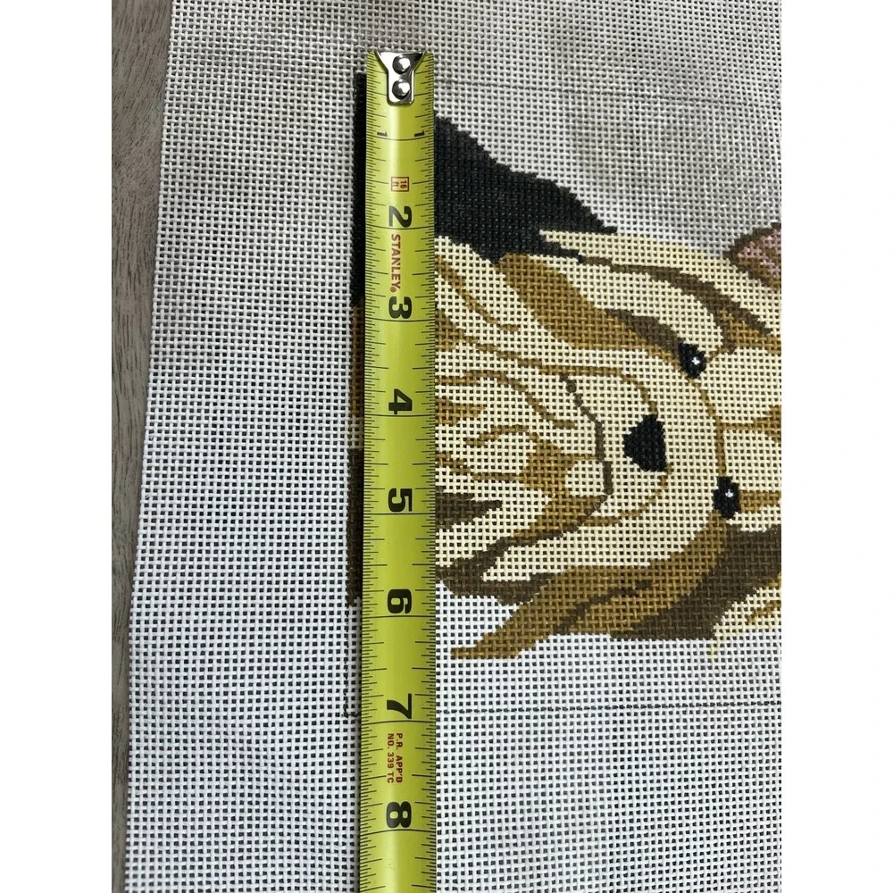 Cat's Cradle Handpainted Needlepoint Canvas Yorkie Dog‎ With Bow Terrier 13ct